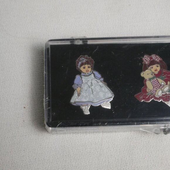 Marie Osmond 2001 Collectible Dolls Enamel Pin Set of 3 beautiful pins NIB VTG - Picture 2 of 5